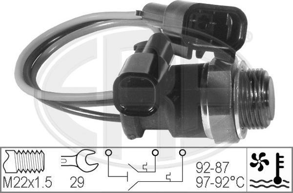 ERA 330205 - Prekidač temperature, ventilator radijatora / klima uređaja www.molydon.hr