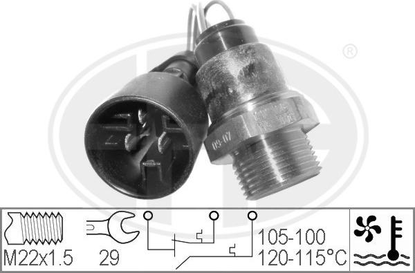 ERA 330225 - Prekidač temperature, ventilator radijatora / klima uređaja www.molydon.hr