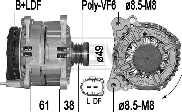 ERA 209499A - Alternator www.molydon.hr