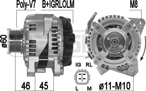 ERA 209501A - Alternator www.molydon.hr