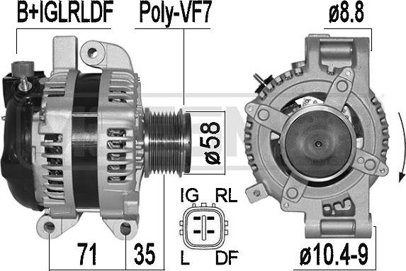 ERA 209517A - Alternator www.molydon.hr