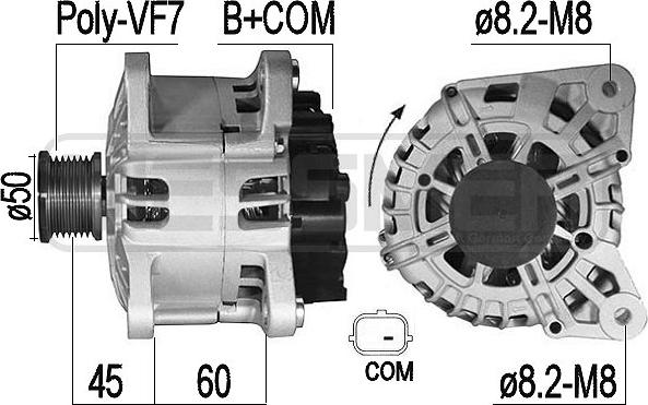 ERA 209524A - Alternator www.molydon.hr