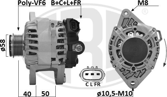 ERA 209654A - Alternator www.molydon.hr