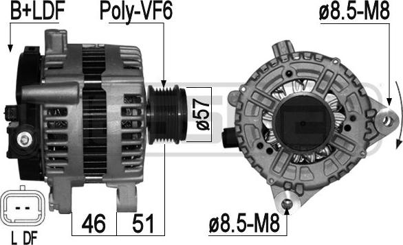 ERA 209054A - Alternator www.molydon.hr