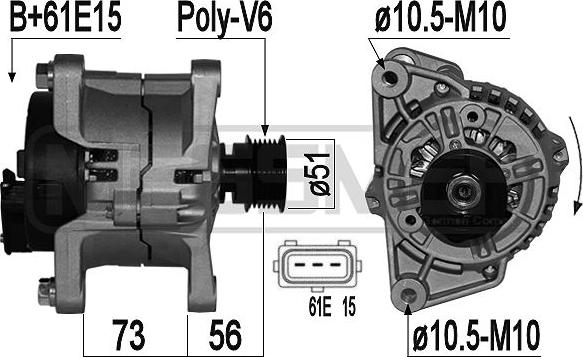 ERA 209161A - Alternator www.molydon.hr