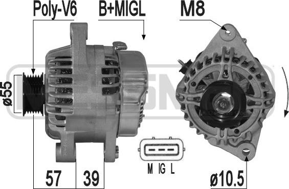 ERA 209304A - Alternator www.molydon.hr