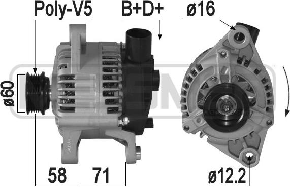 ERA 209305A - Alternator www.molydon.hr