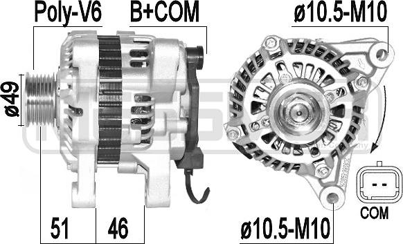 ERA 209386A - Alternator www.molydon.hr