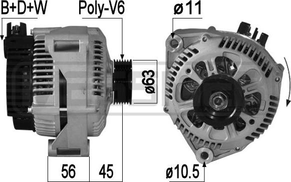 ERA 209281A - Alternator www.molydon.hr