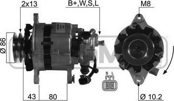 ERA 210458A - Alternator www.molydon.hr