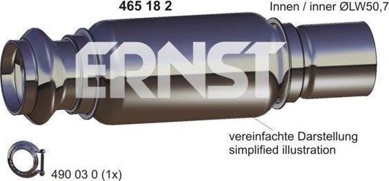 ERNST 465182 - Cijev za popravak, katalizator www.molydon.hr