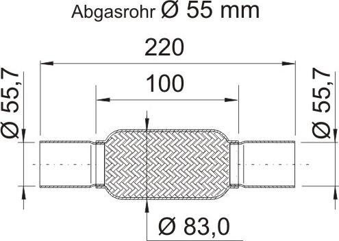 ERNST 460224 - Savitljiva metalna Cijev, Ispušni sistem www.molydon.hr