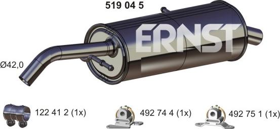 ERNST 519045 - Zadnji Ispušni lonac www.molydon.hr