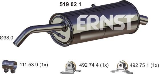 ERNST 519021 - Zadnji Ispušni lonac www.molydon.hr