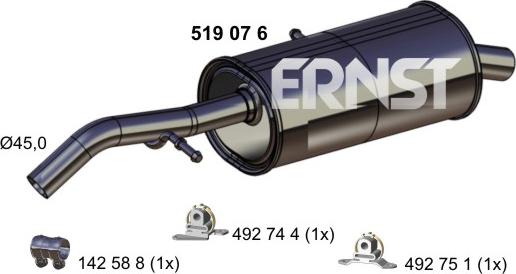 ERNST 519076 - Zadnji Ispušni lonac www.molydon.hr