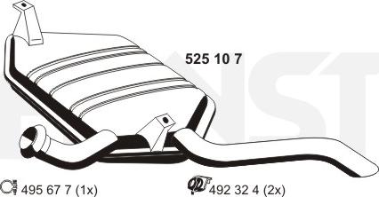 ERNST 525107 - Zadnji Ispušni lonac www.molydon.hr