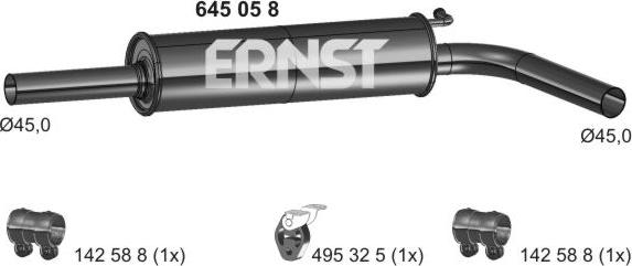 ERNST 645058 - Srednji Ispušni lonac www.molydon.hr