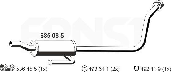 ERNST 685085 - Srednji Ispušni lonac www.molydon.hr