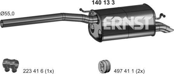 ERNST 140133 - Zadnji Ispušni lonac www.molydon.hr