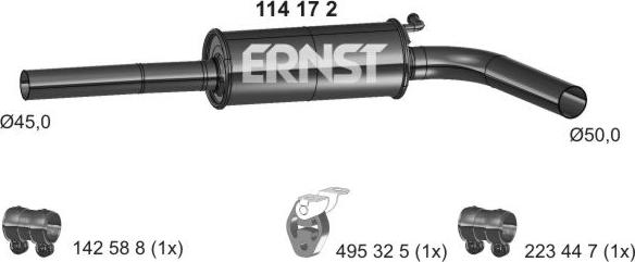 ERNST 114172 - Srednji Ispušni lonac www.molydon.hr