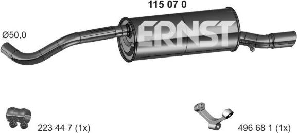 ERNST 115070 - Zadnji Ispušni lonac www.molydon.hr