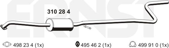 ERNST 310284 - Srednji Ispušni lonac www.molydon.hr