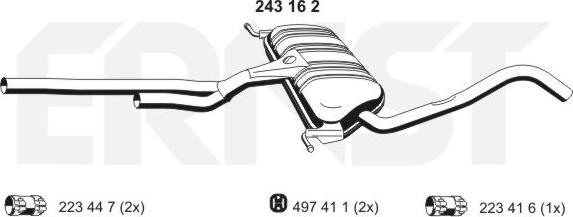 ERNST 243162 - Srednji Ispušni lonac www.molydon.hr