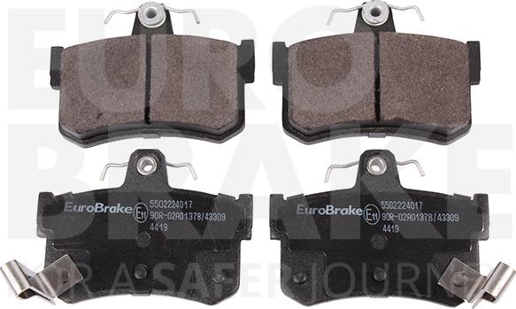 Eurobrake 5502224017 - Komplet Pločica, disk-kočnica www.molydon.hr