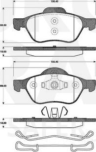 Eurobrake 5502223956 - Komplet Pločica, disk-kočnica www.molydon.hr