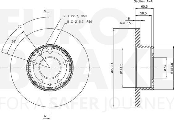 Eurobrake 5815319944 - Kočioni disk www.molydon.hr