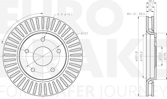 Eurobrake 5815319333 - Kočioni disk www.molydon.hr