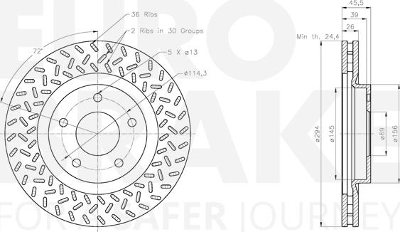 Eurobrake 5815319329 - Kočioni disk www.molydon.hr