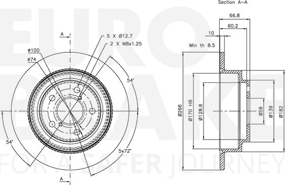 Eurobrake 5815314404 - Kočioni disk www.molydon.hr