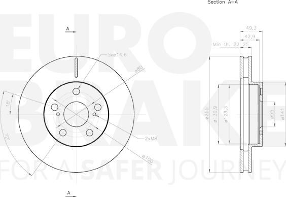 Eurobrake 58153145142 - Kočioni disk www.molydon.hr