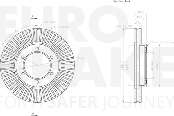 Eurobrake 58153145153 - Kočioni disk www.molydon.hr