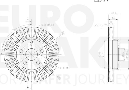 Eurobrake 58153145157 - Kočioni disk www.molydon.hr