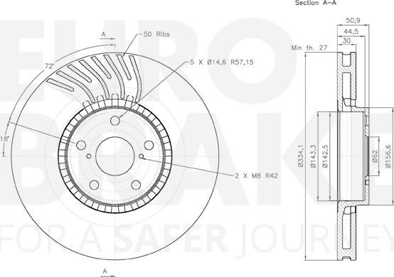 Eurobrake 58153145104 - Kočioni disk www.molydon.hr