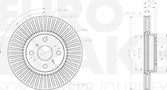 Eurobrake 58153145108 - Kočioni disk www.molydon.hr