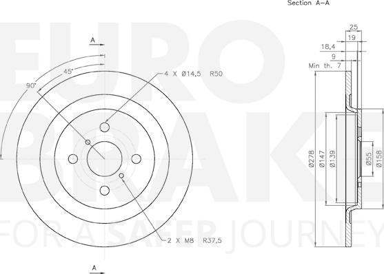 Eurobrake 58153145111 - Kočioni disk www.molydon.hr