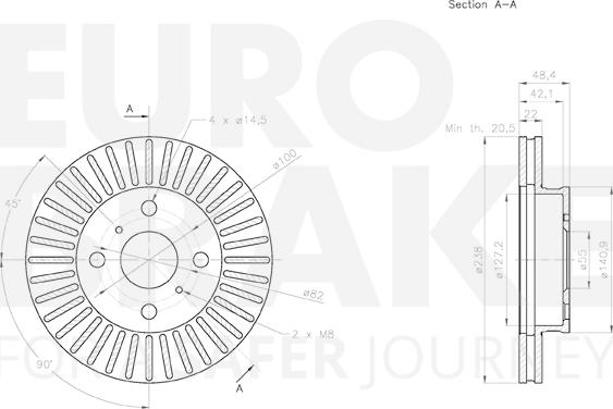 Eurobrake 58153145174 - Kočioni disk www.molydon.hr