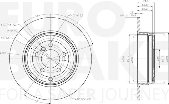 Eurobrake 5815314047 - Kočioni disk www.molydon.hr