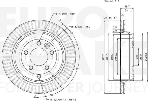 Eurobrake 5815314028 - Kočioni disk www.molydon.hr