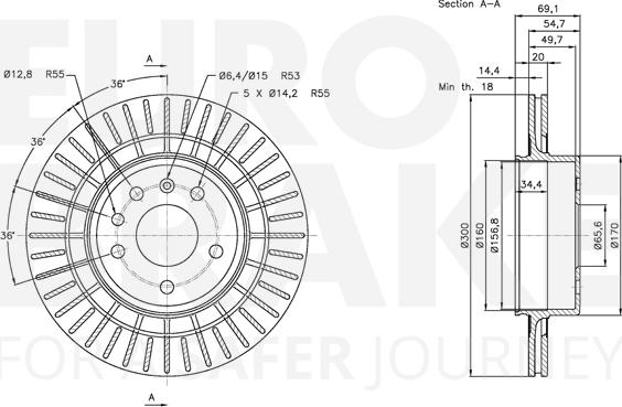 Eurobrake 5815314111 - Kočioni disk www.molydon.hr