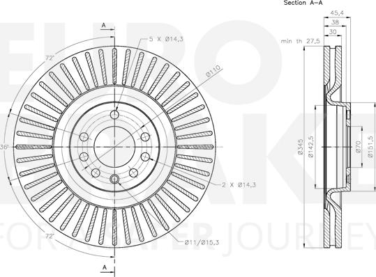 Eurobrake 5815314112 - Kočioni disk www.molydon.hr