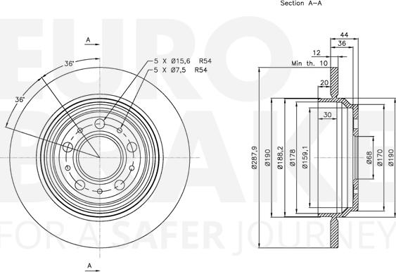 Eurobrake 5815314854 - Kočioni disk www.molydon.hr