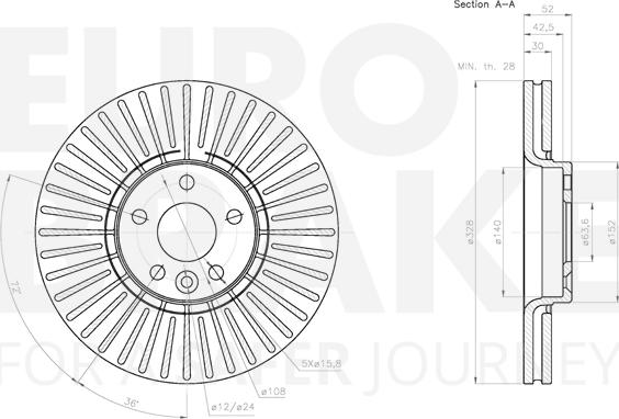 Eurobrake 5815314860 - Kočioni disk www.molydon.hr