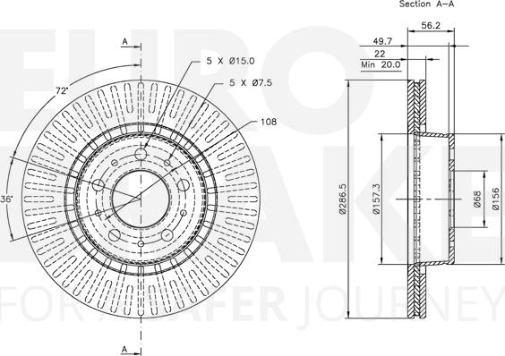 Eurobrake 5815314826 - Kočioni disk www.molydon.hr