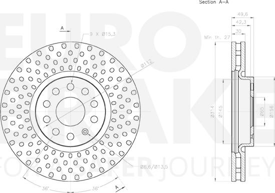 Eurobrake 58153147146 - Kočioni disk www.molydon.hr