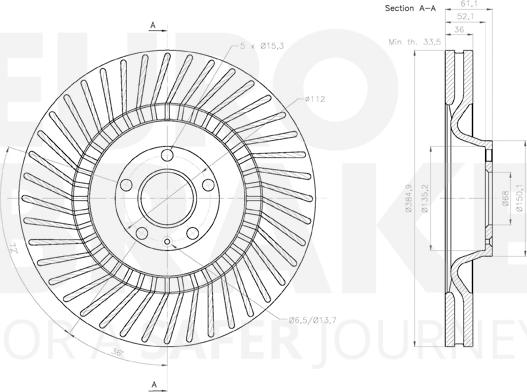 Eurobrake 58153147159 - Kočioni disk www.molydon.hr