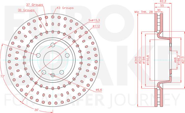 Eurobrake 58153147169 - Kočioni disk www.molydon.hr